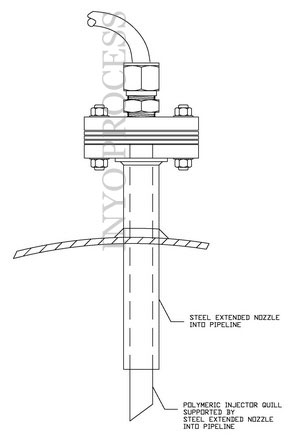 supporting polymer injector