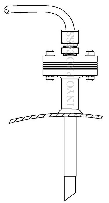 typical installation of teflon lined injector